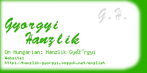 gyorgyi hanzlik business card